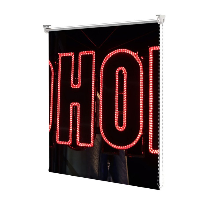 Roleta Art Shade tip Jaluzea cu Rulou si sistem inclus, Art Star, Hohoho, Mesaje, Decoratiuni, Latime 95 cm x Inaltime 130 cm