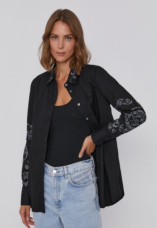 Camasa , Desigual , Slim fit, Negru