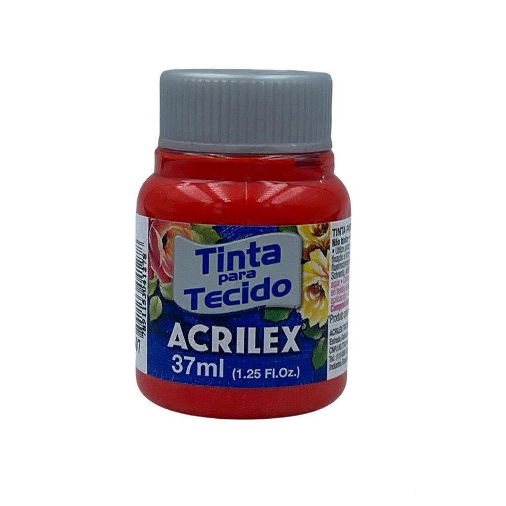 Vopsea textile Acrilex, 37ml, Rosu aprins