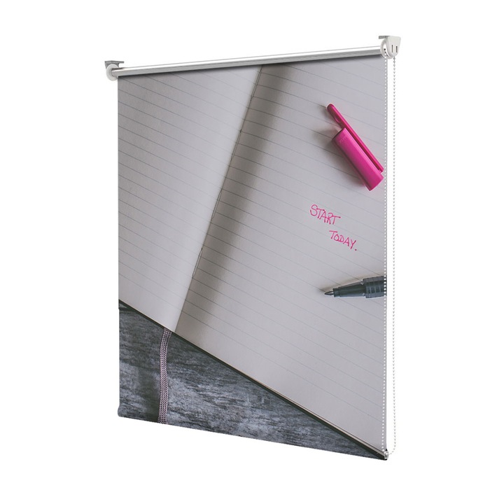 Roleta Art Shade tip Jaluzea cu Rulou si sistem inclus, Art Star, Start today, Mesaje, Decoratiuni, Latime 85 cm x Inaltime 130 cm