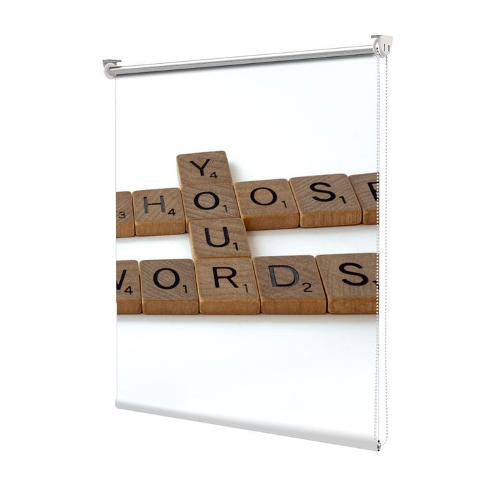 Roleta Art Shade tip Jaluzea cu Rulou si sistem inclus, Art Star, Choose your words, Mesaje, Decoratiuni, Latime 45 cm x Inaltime 130 cm