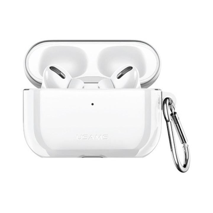 Husa pentru AirPods PRO Usams holder tpu transparenta