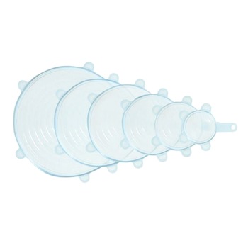 Set 6 capace rotunde reutilizabile Flexi, silicon - Curver Set 6 capace rotunde reutilizabile Flexi, silicon - Curver