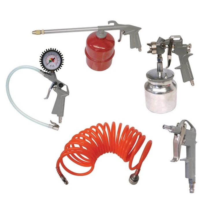 Set accesorii pentru vopsit ,umflat si suflat , 5 piese, pentru compresor
