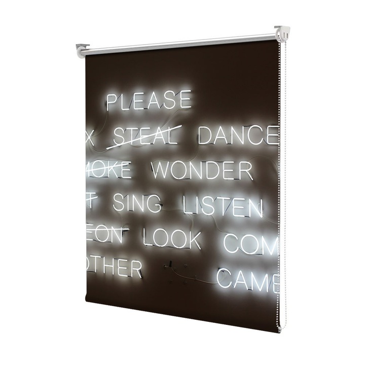 Roleta Art Shade tip Jaluzea cu Rulou si sistem inclus, Art Star, Stari de spirit, Mesaje, Decoratiuni, Latime 95 cm x Inaltime 130 cm