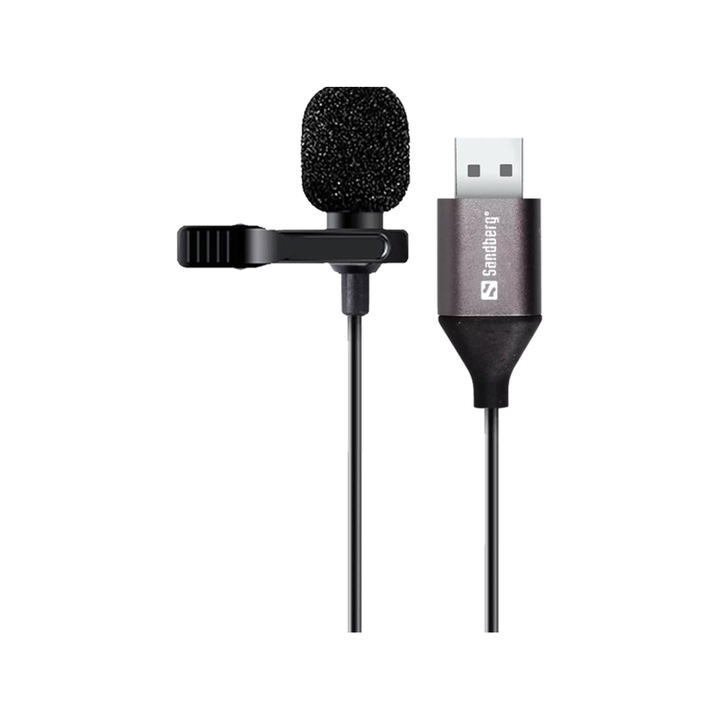 Микрофон с клипс Sandberg Streamer USB