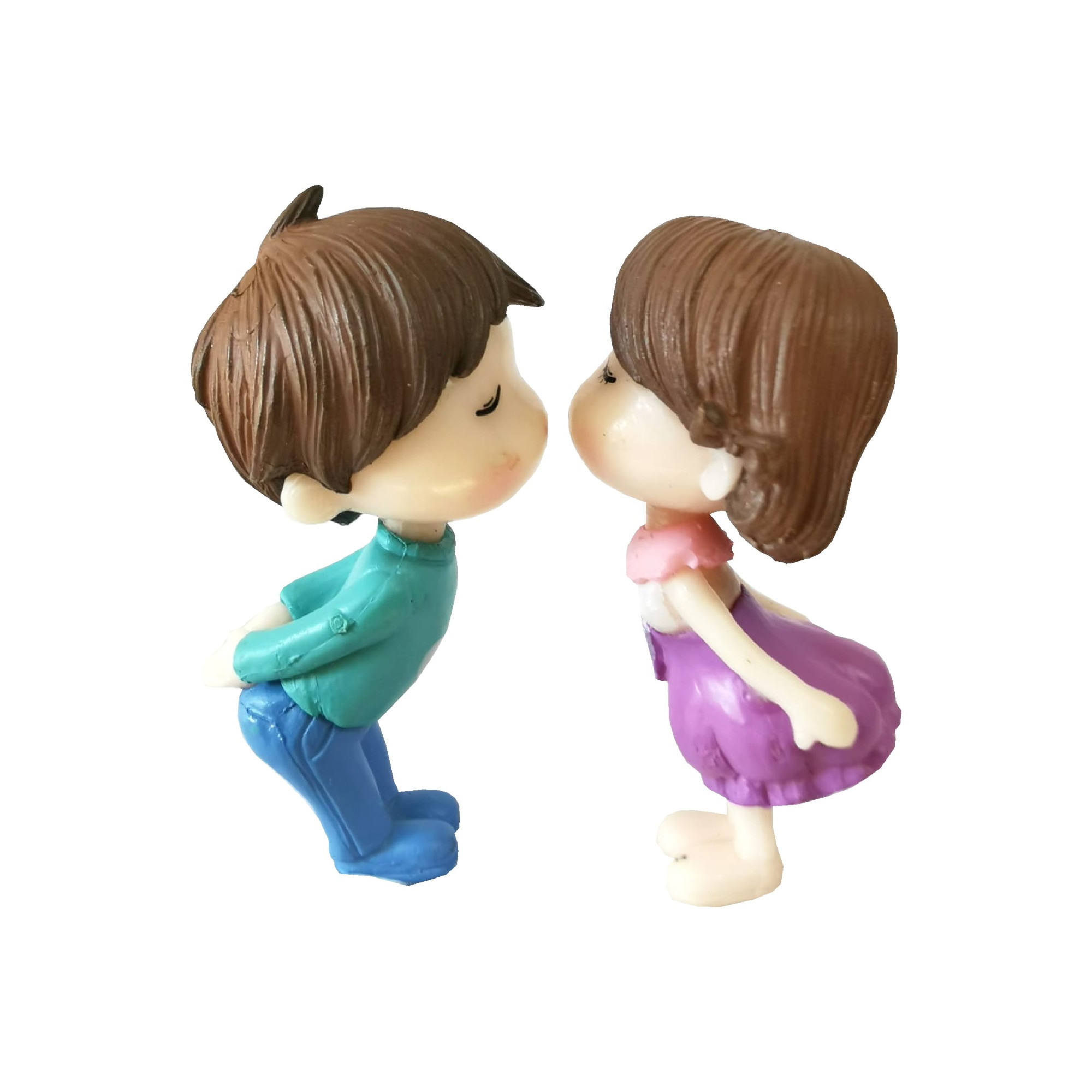 Set 2 mini figurine, pupaciosi, D art Flowers, 6x3x5 cm, pentru terarii