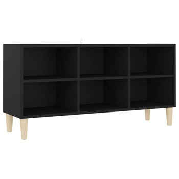 Comoda TV vidaXL, PAL, 103.5 x 30 x 50 cm, Negru Comoda TV vidaXL, PAL, 103.5 x 30 x 50 cm, Negru
