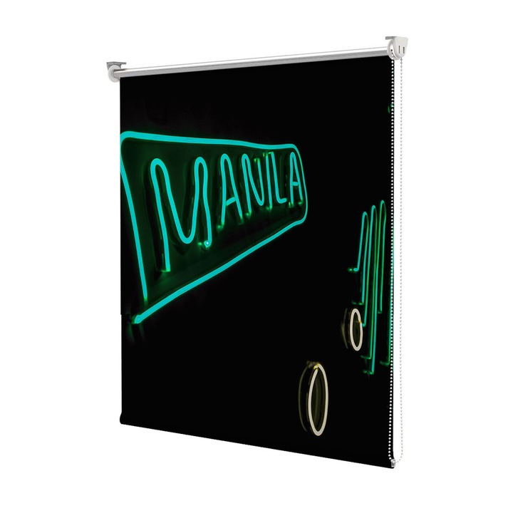 Roleta Art Shade tip Jaluzea cu Rulou si sistem inclus, Art Star, Lumini in intuneric, Mesaje, Decoratiuni, Latime 90 cm x Inaltime 130 cm