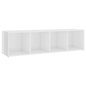 Comoda TV cu 4 compartimente deschise din pal extralucios vidaXL, PAL, 142.5 x 35 x 36.5 cm, Alb Comoda TV cu 4 compartimente deschise din pal extralucios vidaXL, PAL, 142.5 x 35 x 36.5 cm, Alb