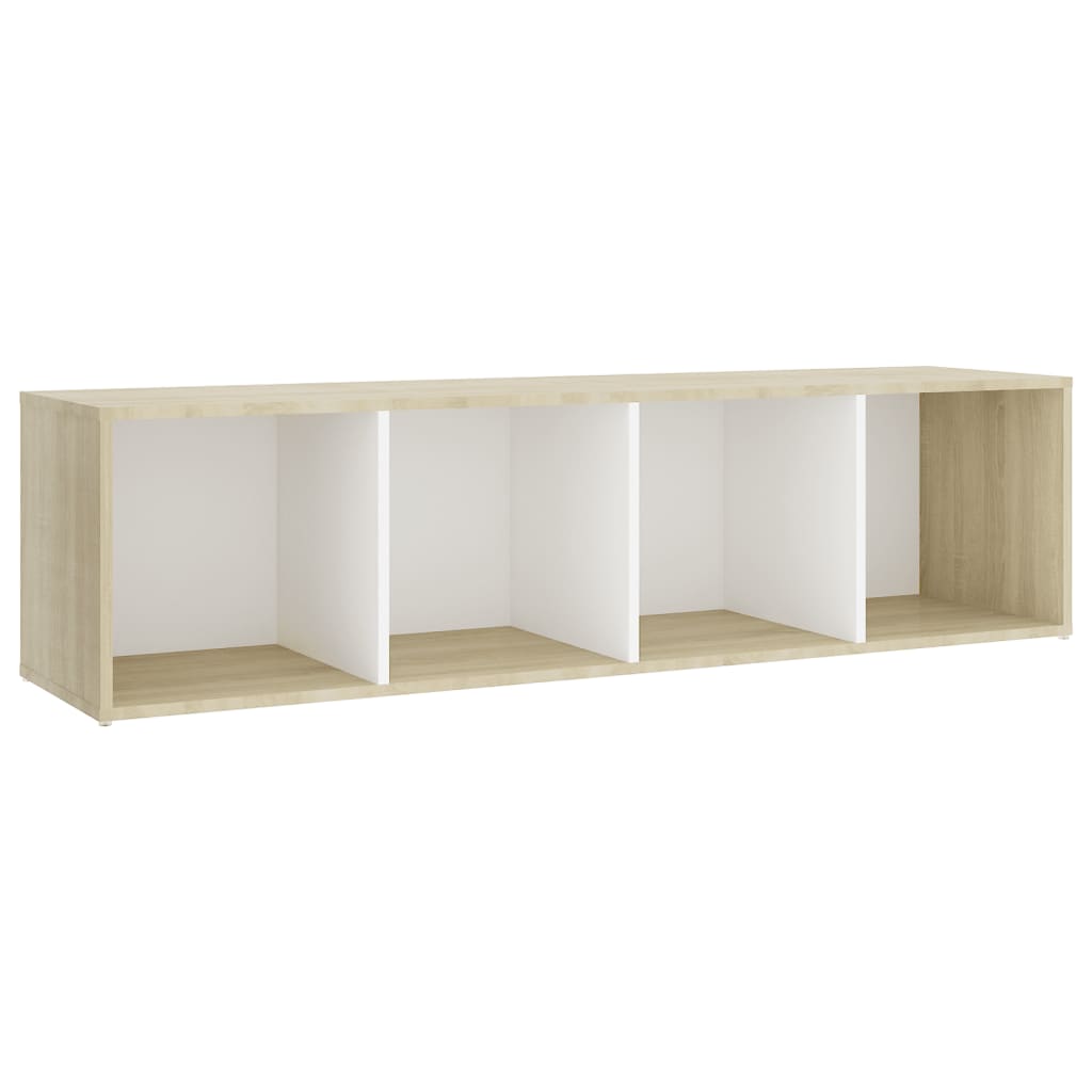 Comoda TV cu 4 compartimente deschise vidaXL, PAL, 142.5 x 35 x 36.5 cm, Bej
