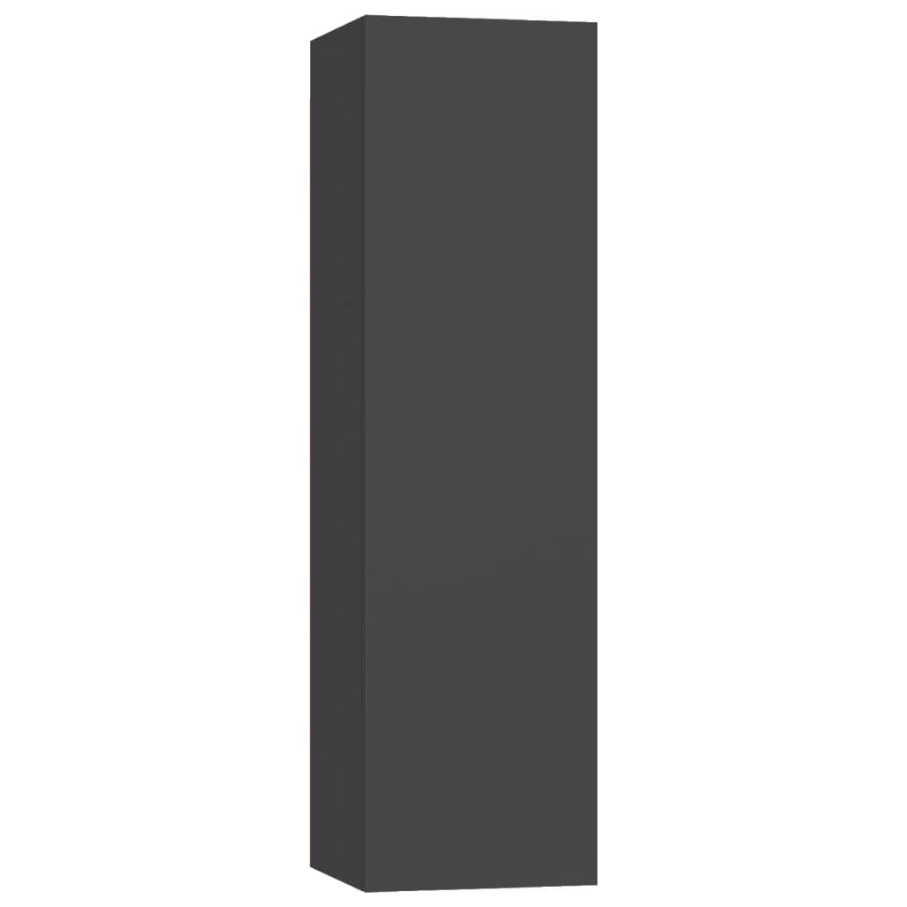 Comoda TV cu 2 rafturi vidaXL, PAL, 30.5 x 30 x 110 cm, Gri