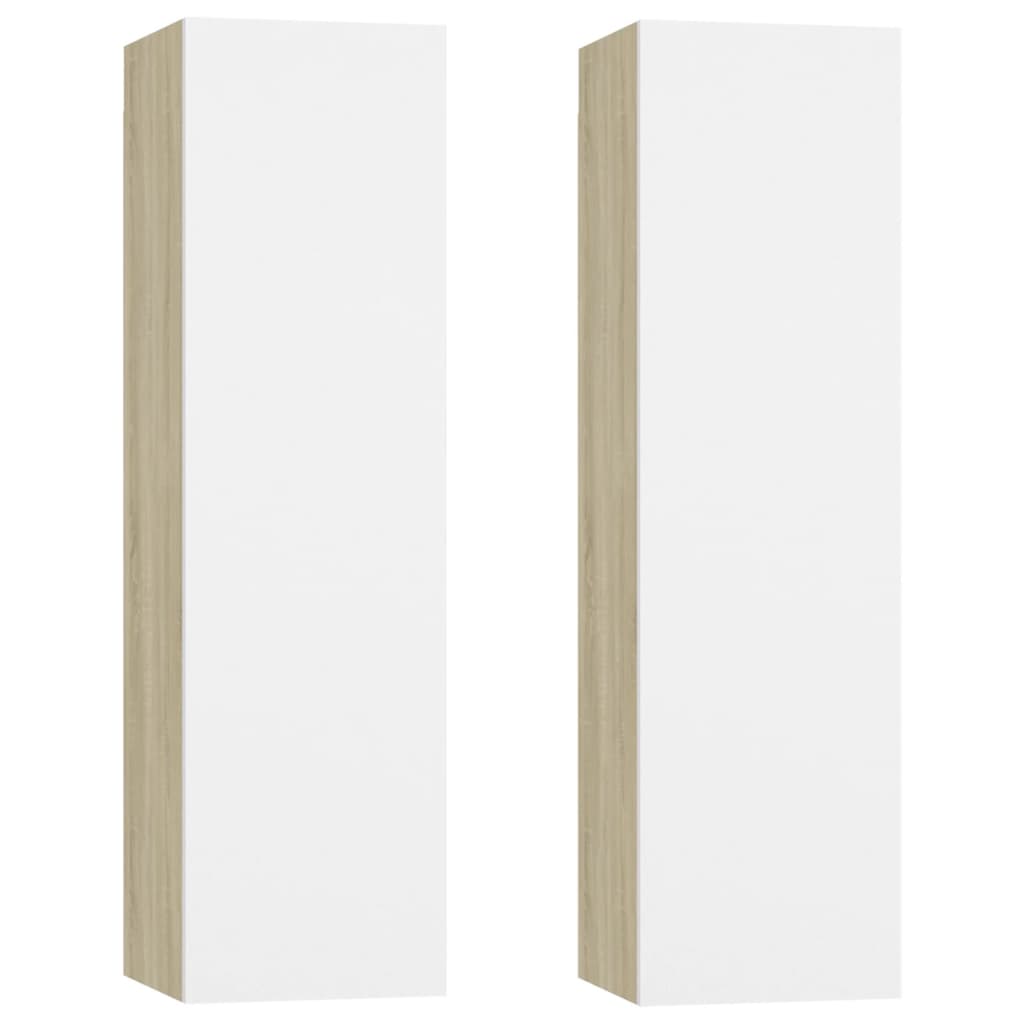 Set de 2 comode TV vidaXL, PAL, 30.5 x 30 x 110 cm, Bej