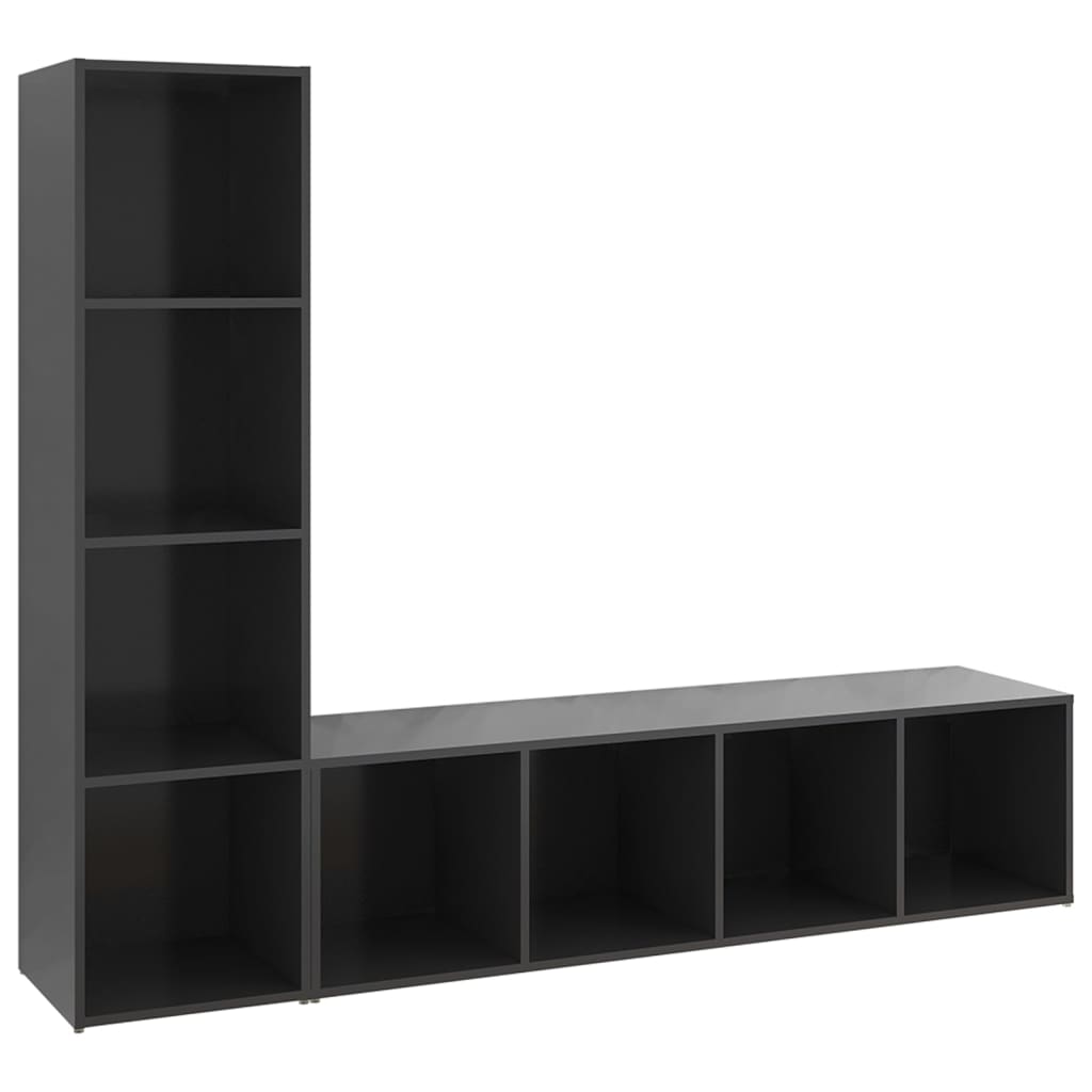 Comoda- TV vidaXL, PAL, 142.5 x 35 x 36.5 cm, Gri