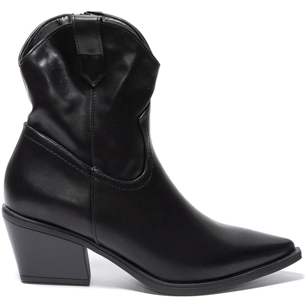 Botine dama Bushra, Negru, Negru