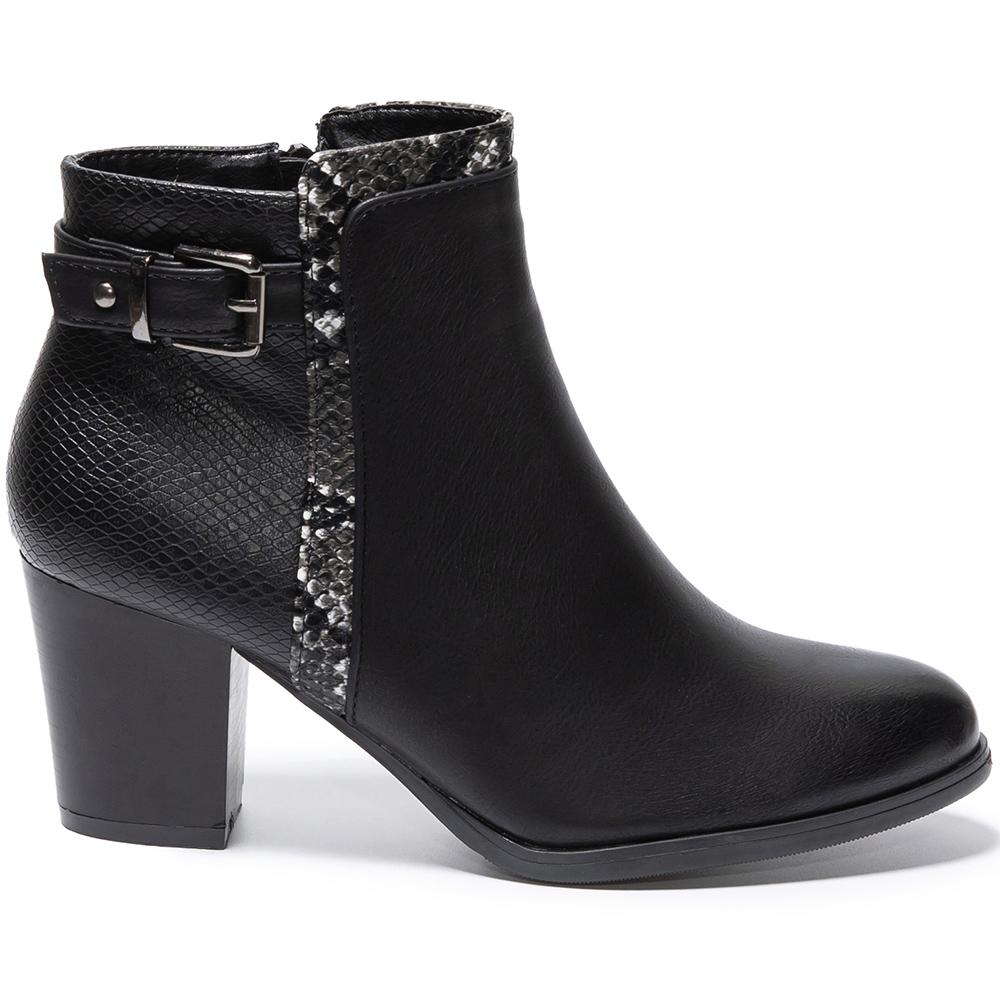 Botine dama Avril, Negru, Negru