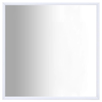 Oglinda de perete, vidaXL, Sticla/PVC, 50 x 50 cm, Alb Oglinda de perete, vidaXL, Sticla/PVC, 50 x 50 cm, Alb