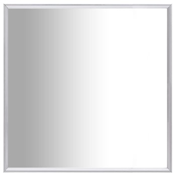 Oglinda de perete, vidaXL, Sticla/PVC, 50 x 50 cm, Argintiu Oglinda de perete, vidaXL, Sticla/PVC, 50 x 50 cm, Argintiu