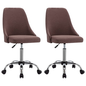 Set de 2 scaune de birou, vidaXL, Tesatura/Metal, 49 x 52,5 x (84,5-94,5) cm, Gri Taupe Set de 2 scaune de birou, vidaXL, Tesatura/Metal, 49 x 52,5 x (84,5-94,5) cm, Gri Taupe