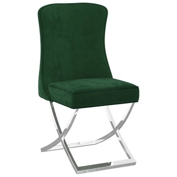Scaune verde inchis 53x52x98 cm catifea&otel inoxidabil 288591 Scaune verde inchis 53x52x98 cm catifea&otel inoxidabil 288591