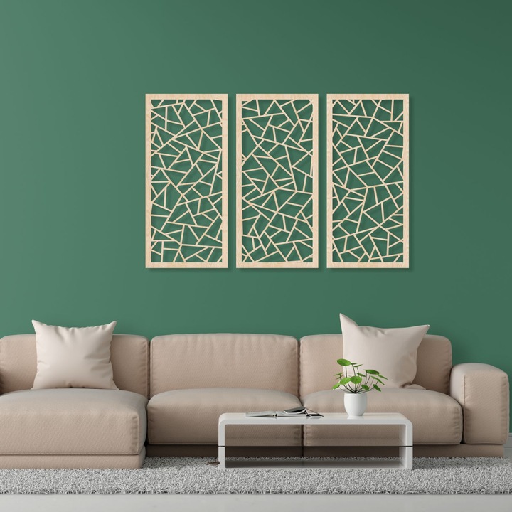 Декоративен панел за стена Lovie Broken'Glass, 130x90cm, натурален