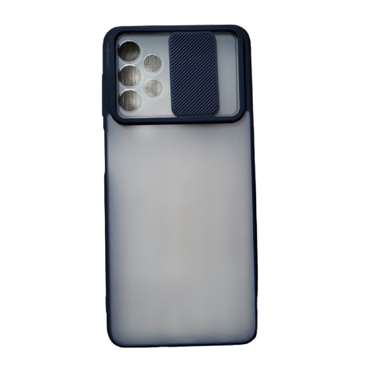 Husa cu protectie camera slide compatibila cu Samsung Galaxy A52 / A52s, Albastru