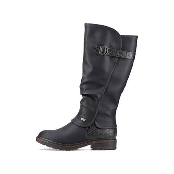 Cizme dama lungi,Rieker,din piele naturala,negru Cizme dama lungi,Rieker,din piele naturala,negru