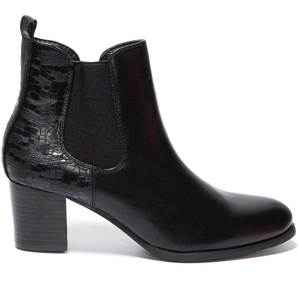 Botine dama Heloise, Negru, Negru