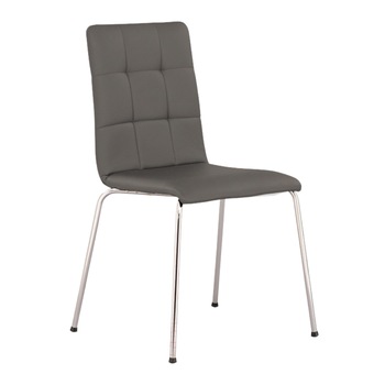 Scaun dining Ergonica Sofi II, piele ecologica, gri Scaun dining Ergonica Sofi II, piele ecologica, gri