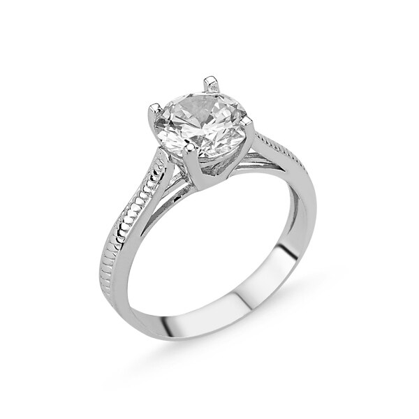 Inel argint cu Zirconiu Alb - Solitaire 13598