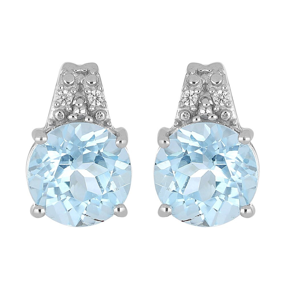 Cercei argint eleganti cu topaz si zirconii, EVA0073, BeSpecial