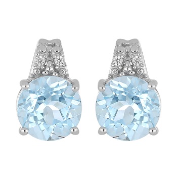 Cercei argint eleganti cu topaz si zirconii, EVA0073, BeSpecial Cercei argint eleganti cu topaz si zirconii, EVA0073, BeSpecial