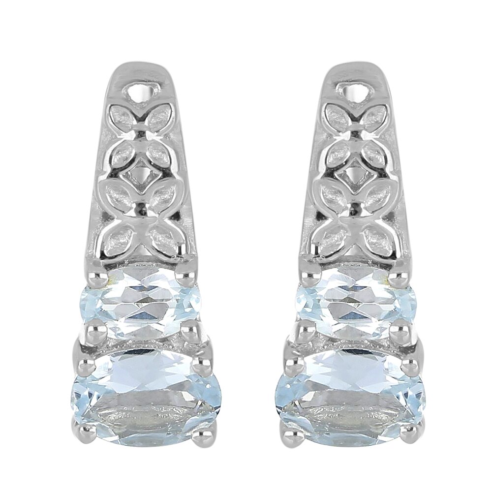 Cercei argint Raquel, cu topaz, EVA0061, BeSpecial