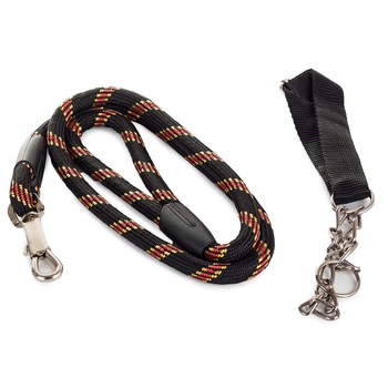 Lesa pentru caini, Zola®, zgarda inclusa, 120x1.3 cm, neagra cu model Lesa pentru caini, Zola®, zgarda inclusa, 120x1.3 cm, neagra cu model