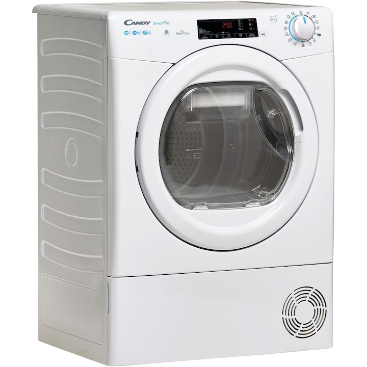 Сушилня Candy CSOE H10A2TE-S, Термопомпа, 10 кг, Клас E, WiFi, Easy case, Kilo detector, Dry sensor, Бял