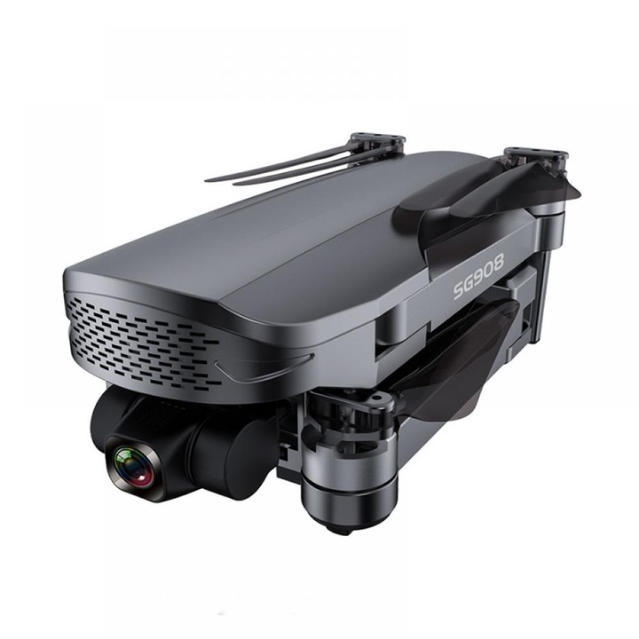 Дрон SLX SG908 PRO, двойна камера sony 4K HD 5G WIFI GPS FPV, 3-ос стабилизатор, 7.6V 3400mAh капацитет на батерията, обхват на полета ~ 28 минути, поддържа SD карта
