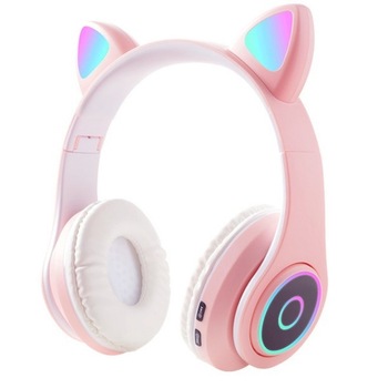 Casti audio over-ear B39, Microfon, Bluetooth, AUX, microSD, Bass, Model Urechi Pisica cu Lumini LED Casti audio over-ear B39, Microfon, Bluetooth, AUX, microSD, Bass, Model Urechi Pisica cu Lumini LED