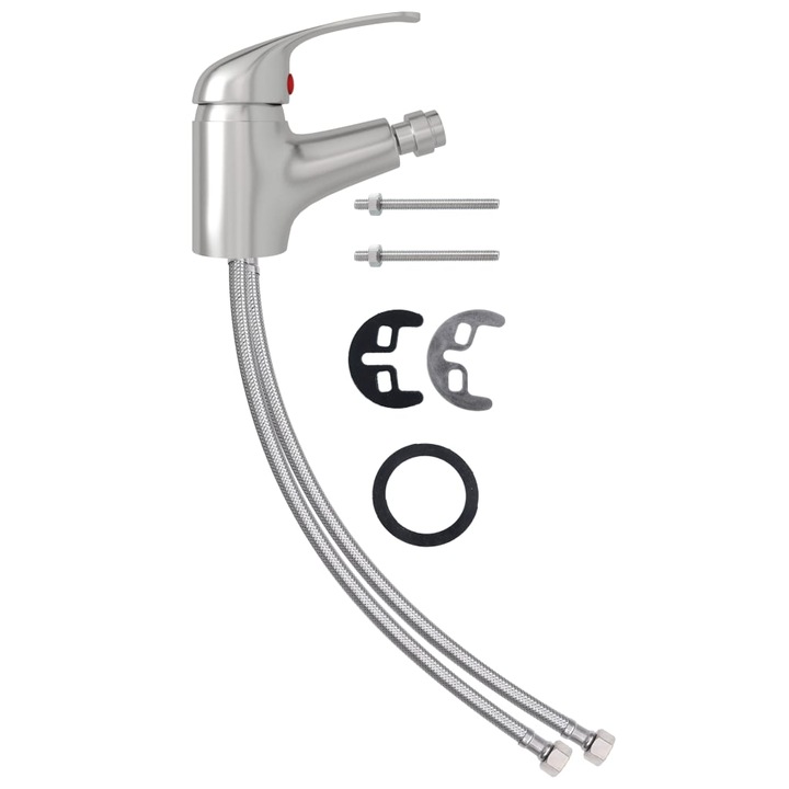 Baterie mixer pentru bideu baie, argintiu, 13x12 cm, Universal si Frumos, Greutate 0,86 - 436438