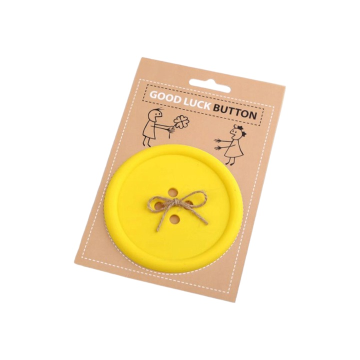 Szilikon pohár / pohártartó Good Luck 9 cm, Sárga