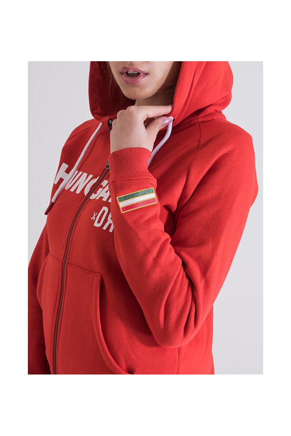HUNGARY ZIPPED HOODIE WOMAN RED - eMAG.hu