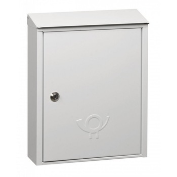 Cutie postala cu deschidere laterala, 290 x 380 x 100 mm, culoare alba Cutie postala cu deschidere laterala, 290 x 380 x 100 mm, culoare alba