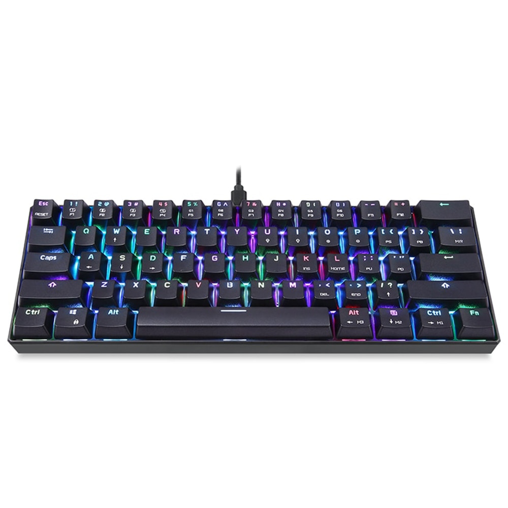 Tastatura gaming Motospeed cu fir, Bluetooth, RGB, Cablu USB, BT 3.0, Neagra