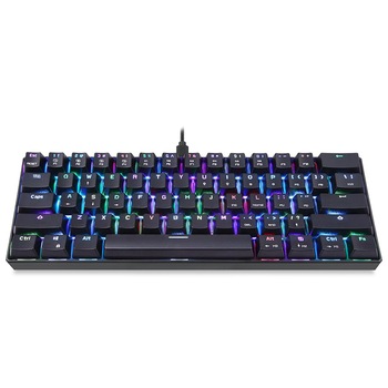 Tastatura gaming Motospeed cu fir, Bluetooth, RGB, Cablu USB, BT 3.0, Neagra Tastatura gaming Motospeed cu fir, Bluetooth, RGB, Cablu USB, BT 3.0, Neagra