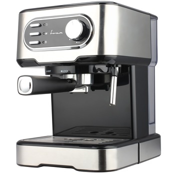 Espressor manual FRAM FEM-850BKSS, 850W, 15 bar, rezervor apa 1.5L, Argintiu Espressor manual FRAM FEM-850BKSS, 850W, 15 bar, rezervor apa 1.5L, Argintiu