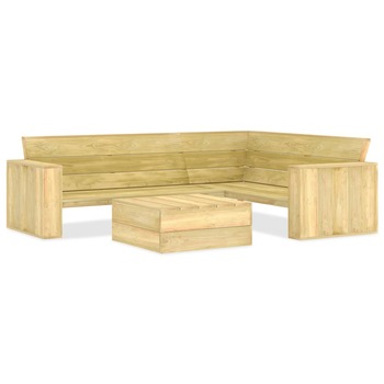 Set mobilier de gradina, 2 piese, lemn de pin tratat Set mobilier de gradina, 2 piese, lemn de pin tratat