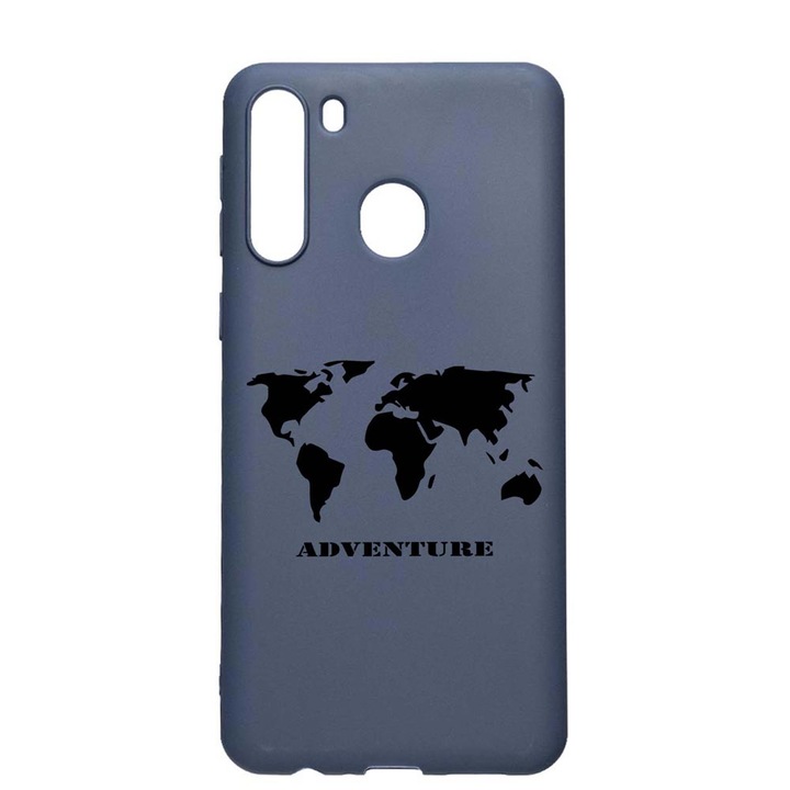 Husa Silicon Compatibila Cu Samsung Galaxy A21, Adventure, rezistenta la uzura, anti-alunecare, AlaskanBlue, AB734