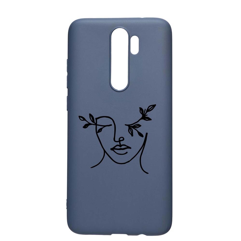 Husa Silicon Compatibila Cu Xiaomi Redmi Note 8 Pro, Woman Abstract, rezistenta la uzura, anti-alunecare, AlaskanBlue, AB736