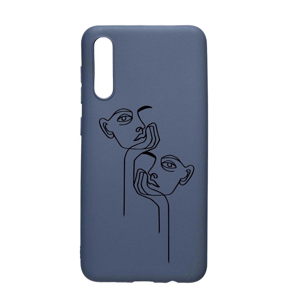 Husa Silicon Compatibila Cu Samsung Galaxy A50, Boring, rezistenta la uzura, anti-alunecare, AlaskanBlue, AB737