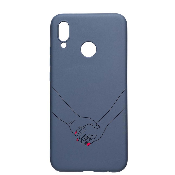 Husa Silicon Compatibila Cu Samsung Galaxy A20, Love, rezistenta la uzura, anti-alunecare, AlaskanBlue, AB744