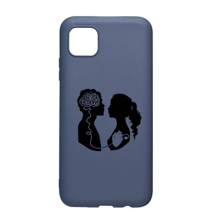 Husa Silicon Compatibila Cu Apple iPhone 11 Pro Max, Love With Brain, rezistenta la uzura, anti-alunecare, AlaskanBlue, AB748